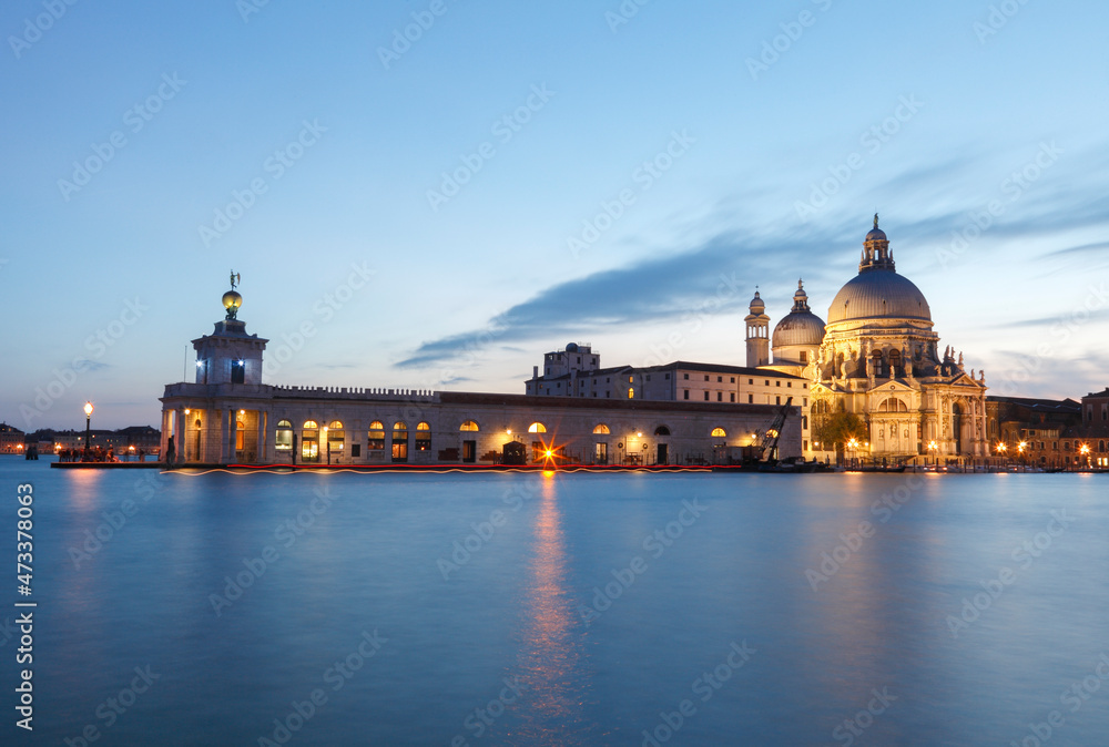 Santa Maria della Salute and the Dogana da Mar, Venice, Veneto, Italy