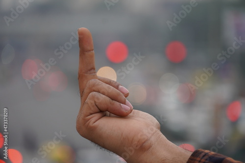 middle finger image With beautiful background