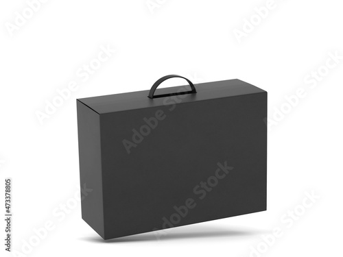 Blank packaging box with handle