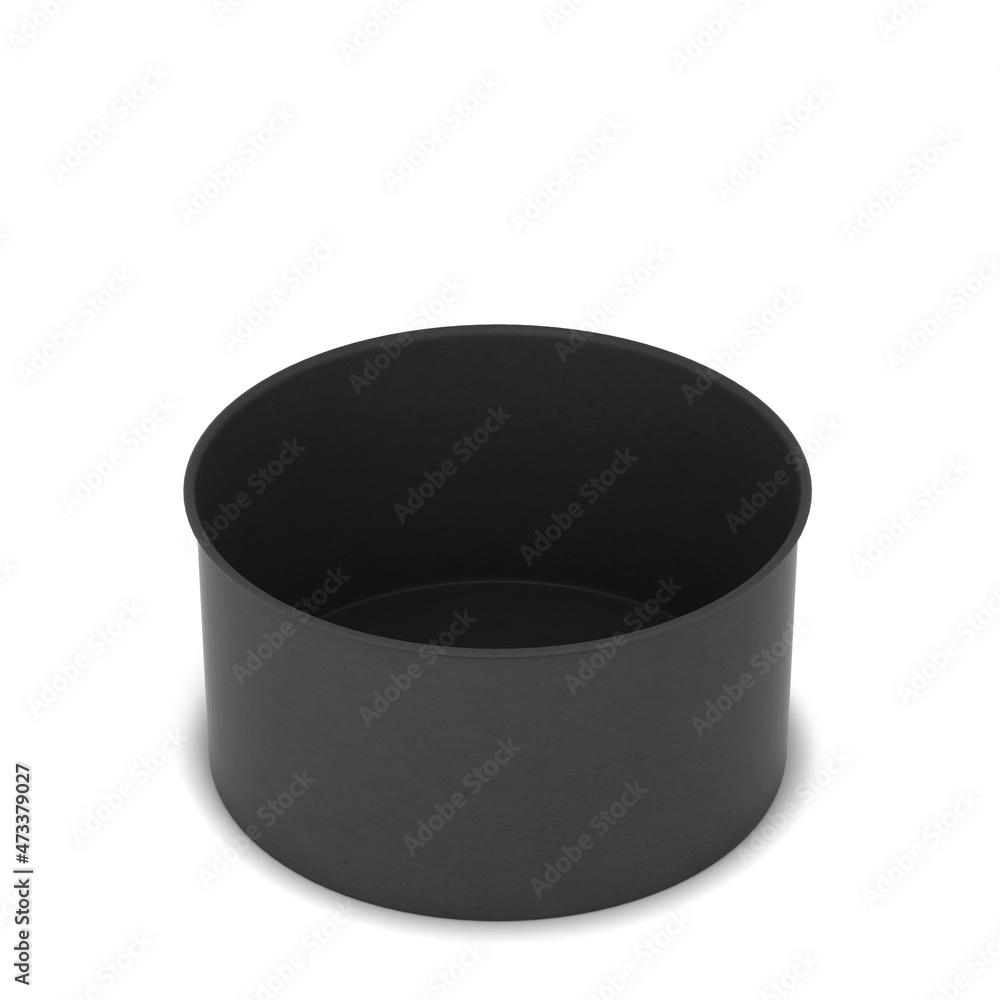 Blank paper salad bowl mockup