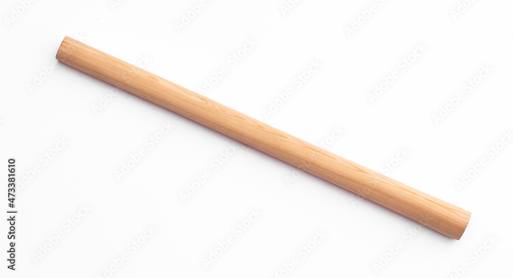 new wooden long stick isolated on white background new wooden long stick isolated on white background
