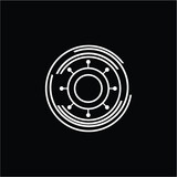 O initials technology logo vector image