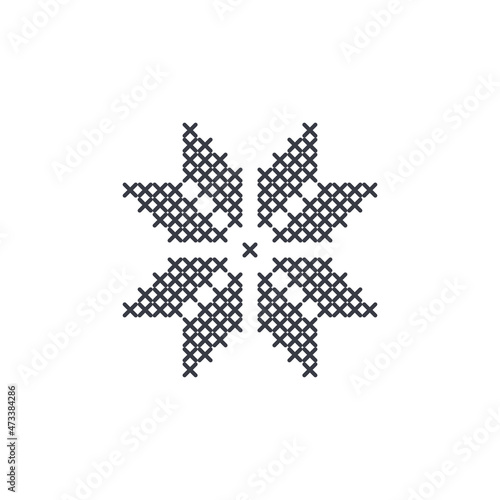 Cross stitch embroidery element pattern