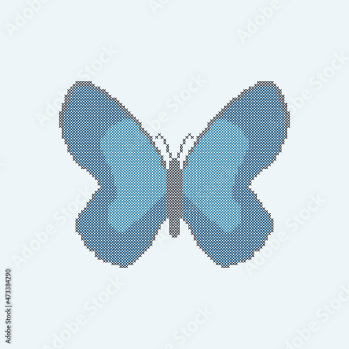 Butterfly cross stitch beautiful use for sewing and handicraft