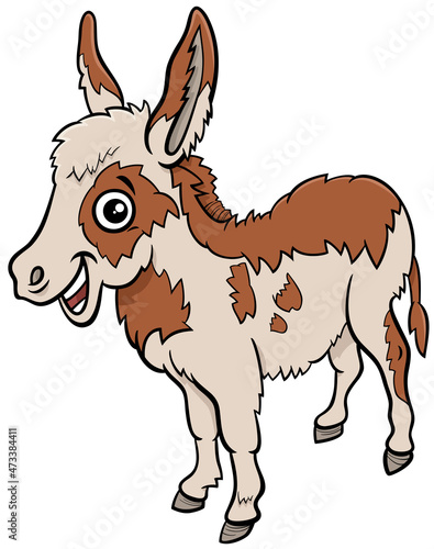 cartoon baby donkey farm animal character