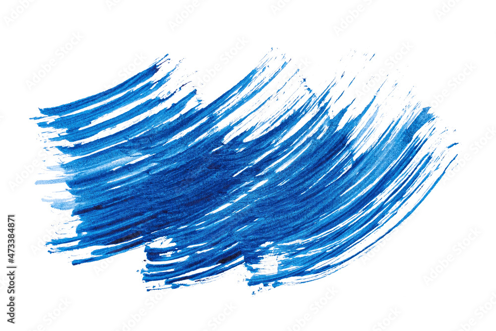Fototapeta premium blue abstract watercolor paint brush stroke texture isolated on white background for logo and banner. design, creative, and illustration.