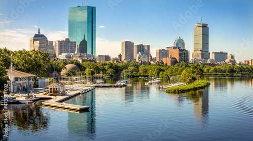 The skyline of Boston in Massachusetts  USA.