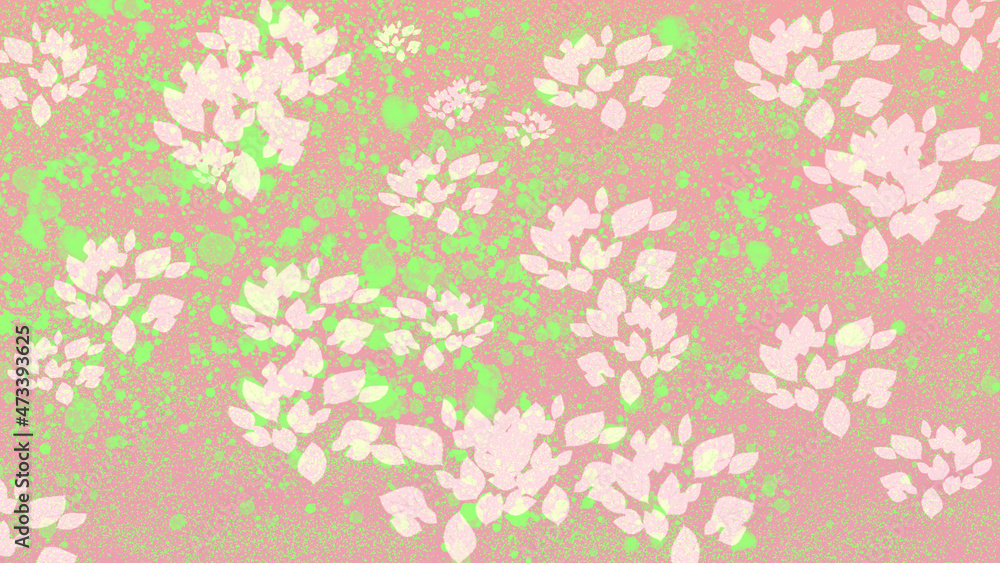 Abstract background with somon flowers 4K