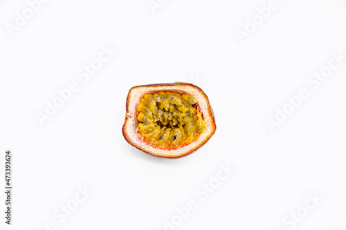  Passion fruit on white background