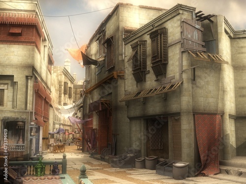 Awarded 3D Render of a classic Arabian market from the year 2004