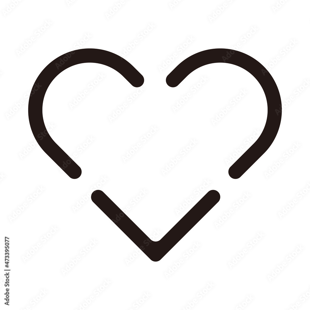Fashionable black heart mark icon. Simple vector. Fashionable black heart mark icon. Simple vector.