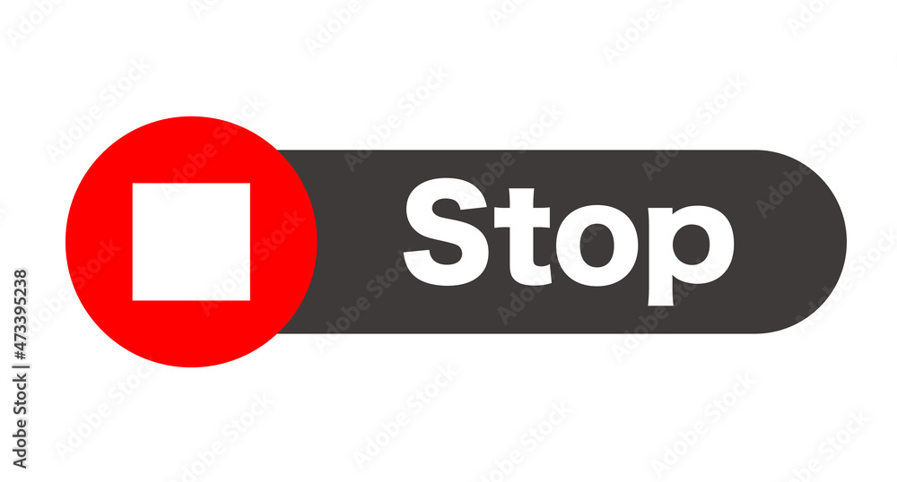 Stop button and STOP character logo. vector. Stop button and STOP character logo. vector.
