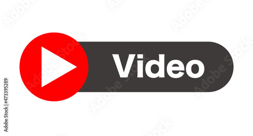 Play button and video logo. vector.