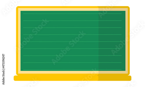 Vector cartoon green striped school board.