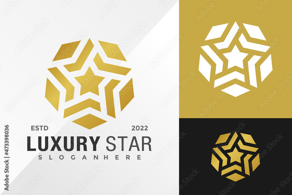 Luxury Star Logo Design Vector illustration template Luxury Star Logo Design Vector illustration template