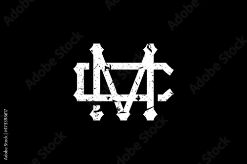 Vintage Initial Letters MC Logo