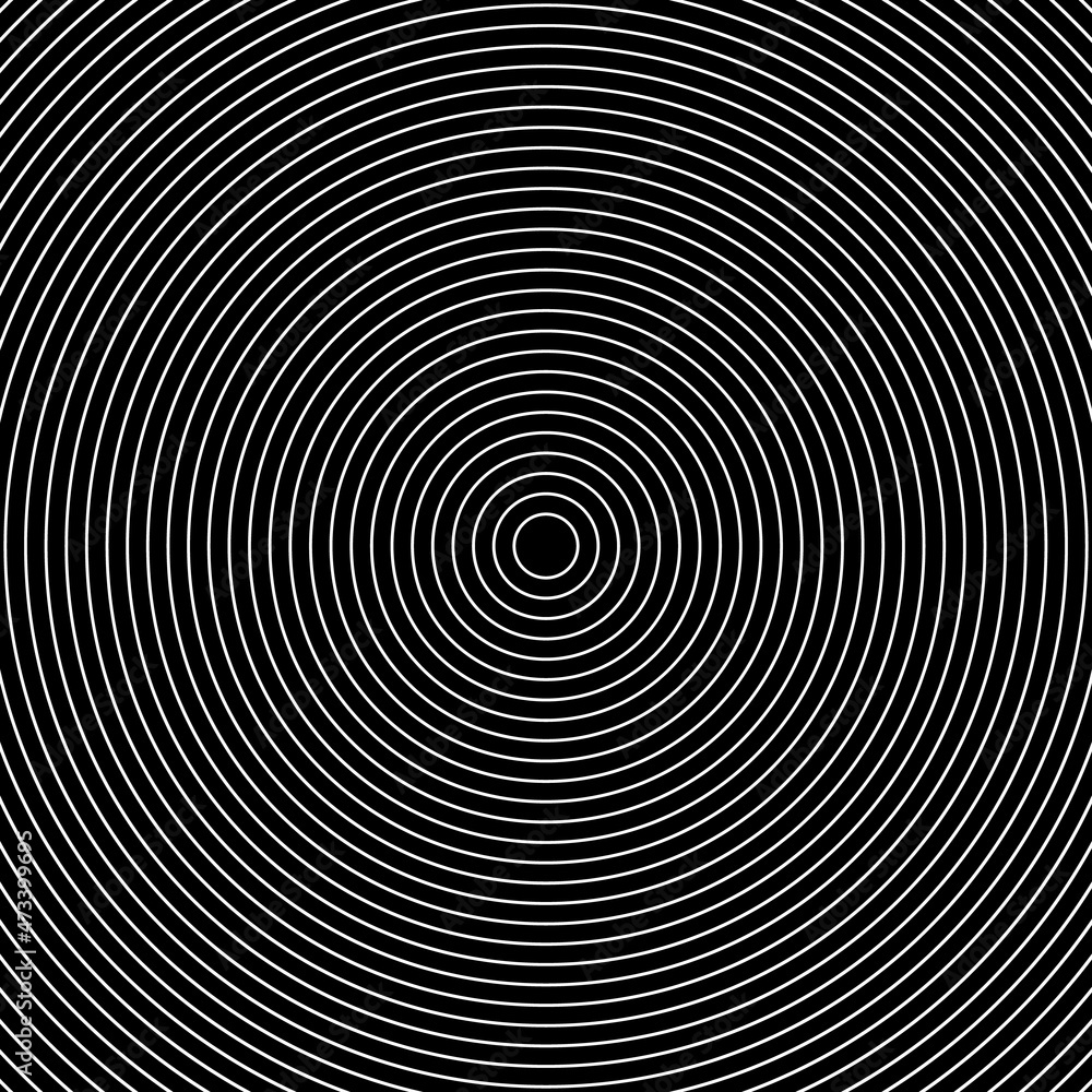 Pattern of lines in circle. Modern stylish texture. White lines on black background. Simple repeating ornament. Vector illustration Pattern of lines in circle. Modern stylish texture. White lines on black background. Simple repeating ornament. Vector illustration