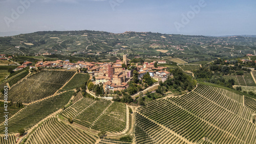 The Langhe is an area of rolling hills covered in vineyards in the Piemonte region in the north of Italy