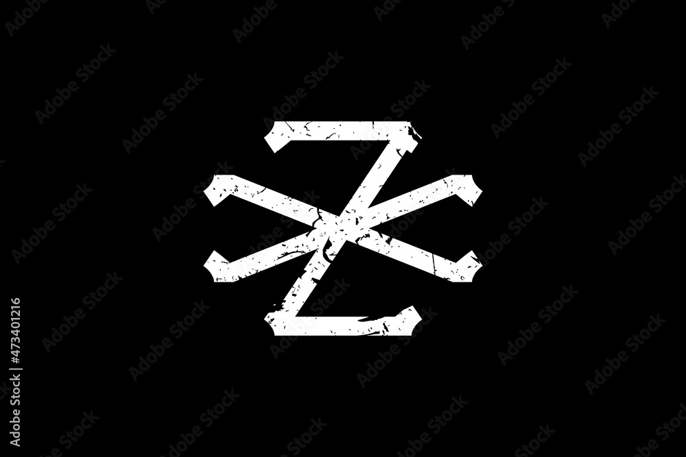 Vintage Initial Letters ZX Logo