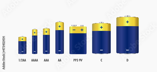 Alkaline Batteries Voltage vector illustration photo