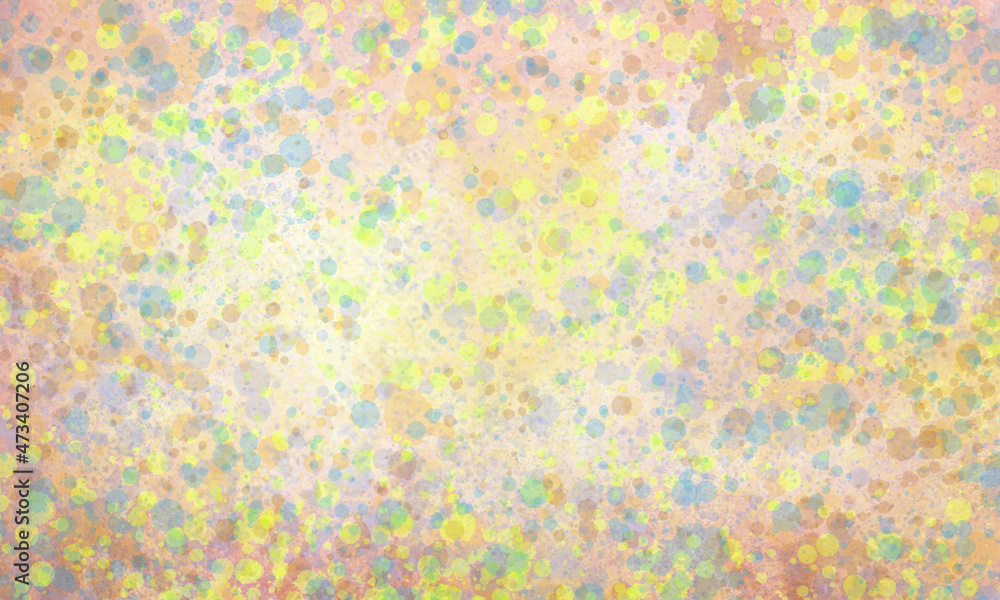 Abstract translucent watercolor background, splashes in yellow, green, pink and blue tones. Copy space, horizontal banner. Abstract translucent watercolor background, splashes in yellow, green, pink and blue tones. Copy space, horizontal banner.