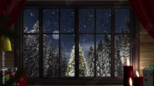 christmas tree in the window