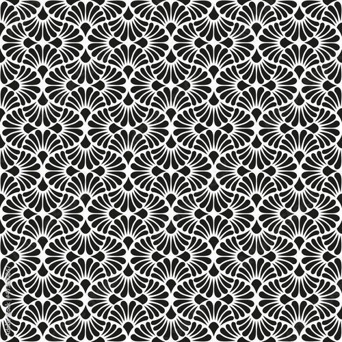 Seamless Art Deco scallop pattern background