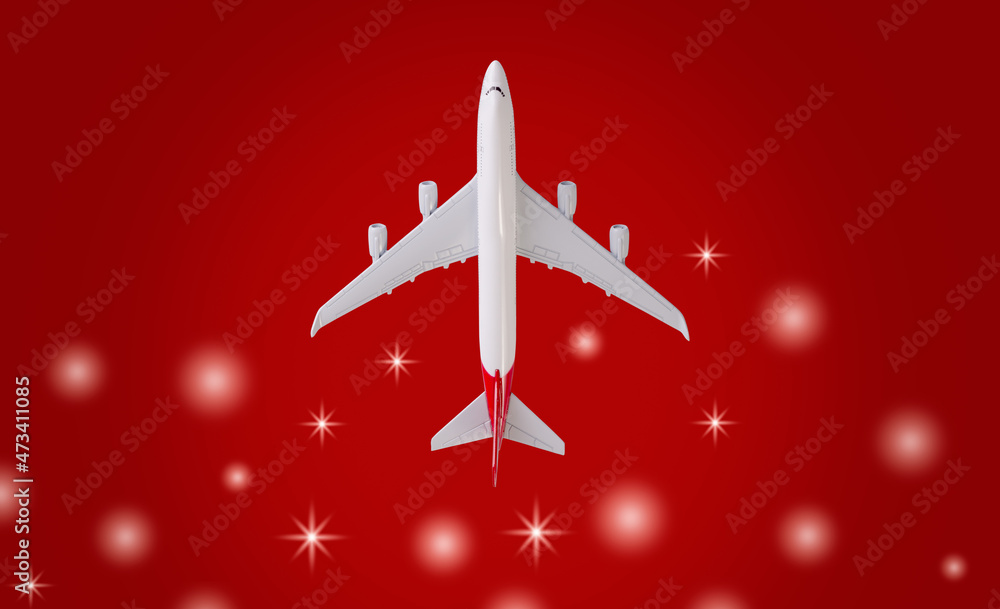 Fototapeta premium Happy holidays concept banner with a photo collage of plain and decorative lights. Merry Christmas and Happy New Year background.