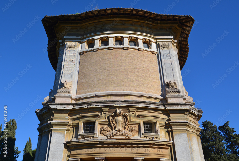 Villa Borghese Rom – Serbatoio dell'Acqua Marcia e Pia (Wasserturm), Piazza dei Daini