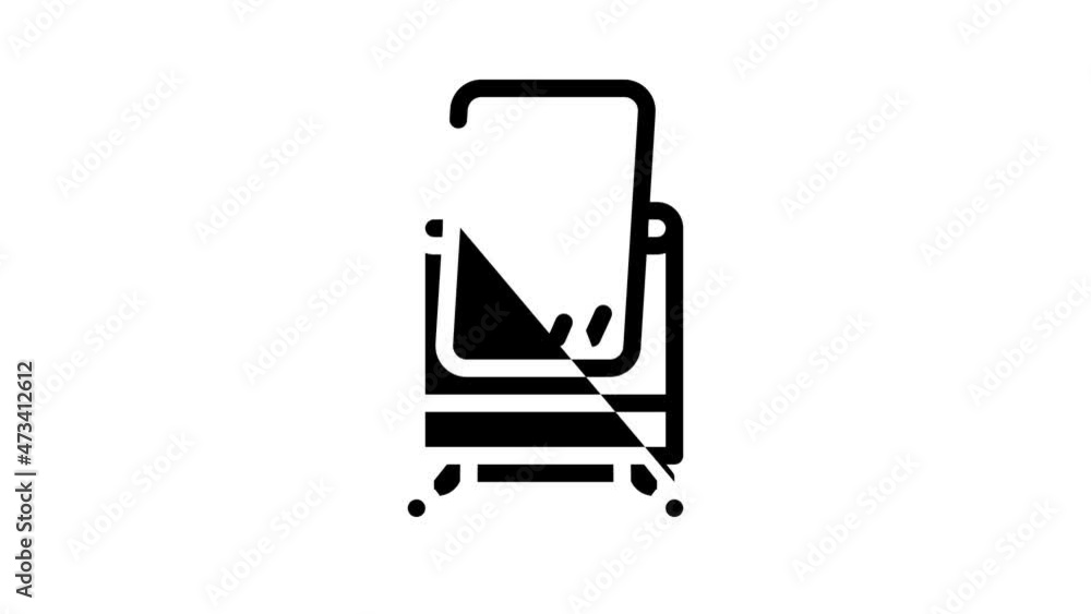 mirror for make make-up animated line icon mirror for make make-up sign. isolated on white background mirror for make make-up animated line icon mirror for make make-up sign. isolated on white background