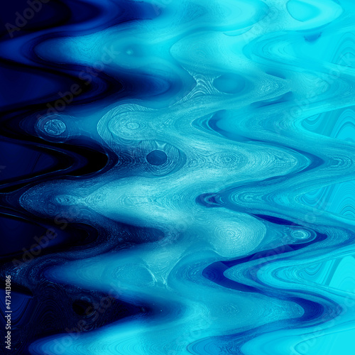 Tło tekstura w niebieskich odcieniach fale na wodzie kompozycja