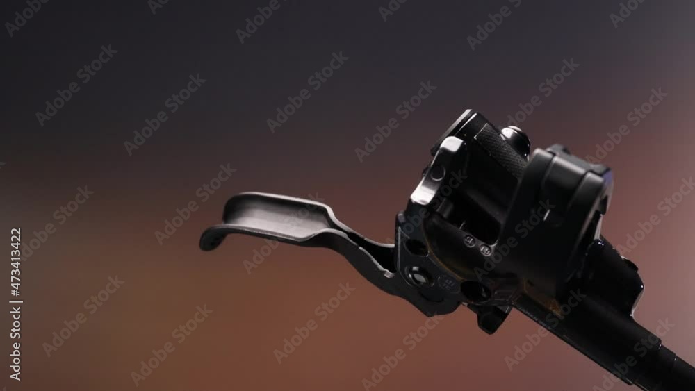 Closeup of view on bicycle brake lever. Closeup of view on bicycle brake lever.