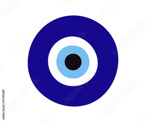 Turkish nazar symbol. Greek charm or amulet.