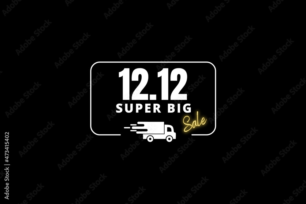 simple illustration of a banner or flyer 12 12 big sale