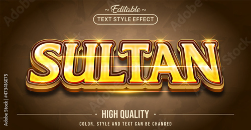 Editable text style effect - Sultan text style theme.