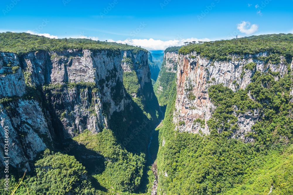 Beautiful landscape view of Itaimbezinho Canyon - Cambara do Sul, Rio grande do Sul, Brazil