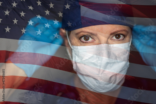 Doctor or Nurse Wearing Med...