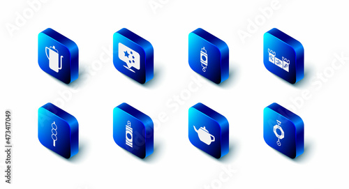 Set China flag, Chinese paper lantern, Great wall of, tea ceremony, Firework, Meatballs wooden stick and icon. Vector