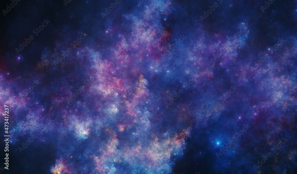 Purple Emission Nebula Fictional