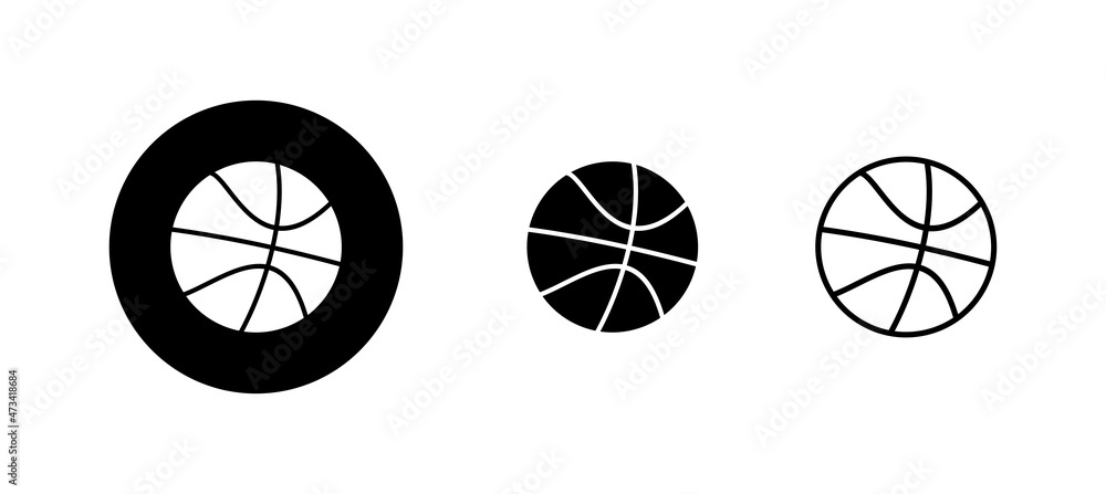 Basketball icons set. Basketball ball sign and symbol Basketball icons set. Basketball ball sign and symbol