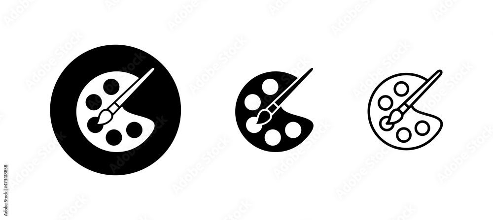 Paint icons set. paint brush sign and symbol. paint roller icon vector Paint icons set. paint brush sign and symbol. paint roller icon vector