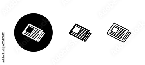 Newspaper icons set. news paper sign and symbolign