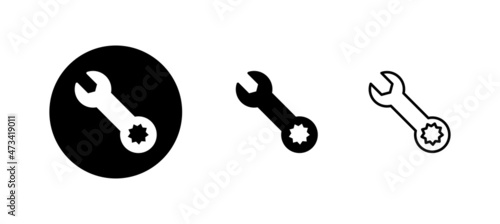 Wrench icons set. repair icon. tools sign and symbol