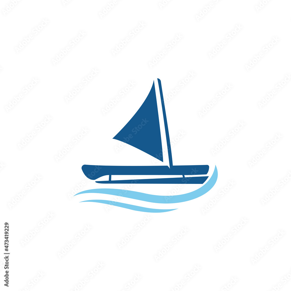 sail boat logo design vector template sail boat logo design vector template