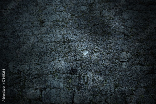 Abstract grunge dark Background, Texture. Gloomy dirty old empty concrete wall.