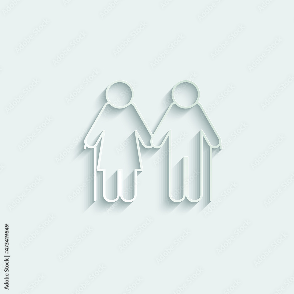 Family Icon. old couple in love. parents or grandparents icon Family Icon. old couple in love. parents or grandparents icon