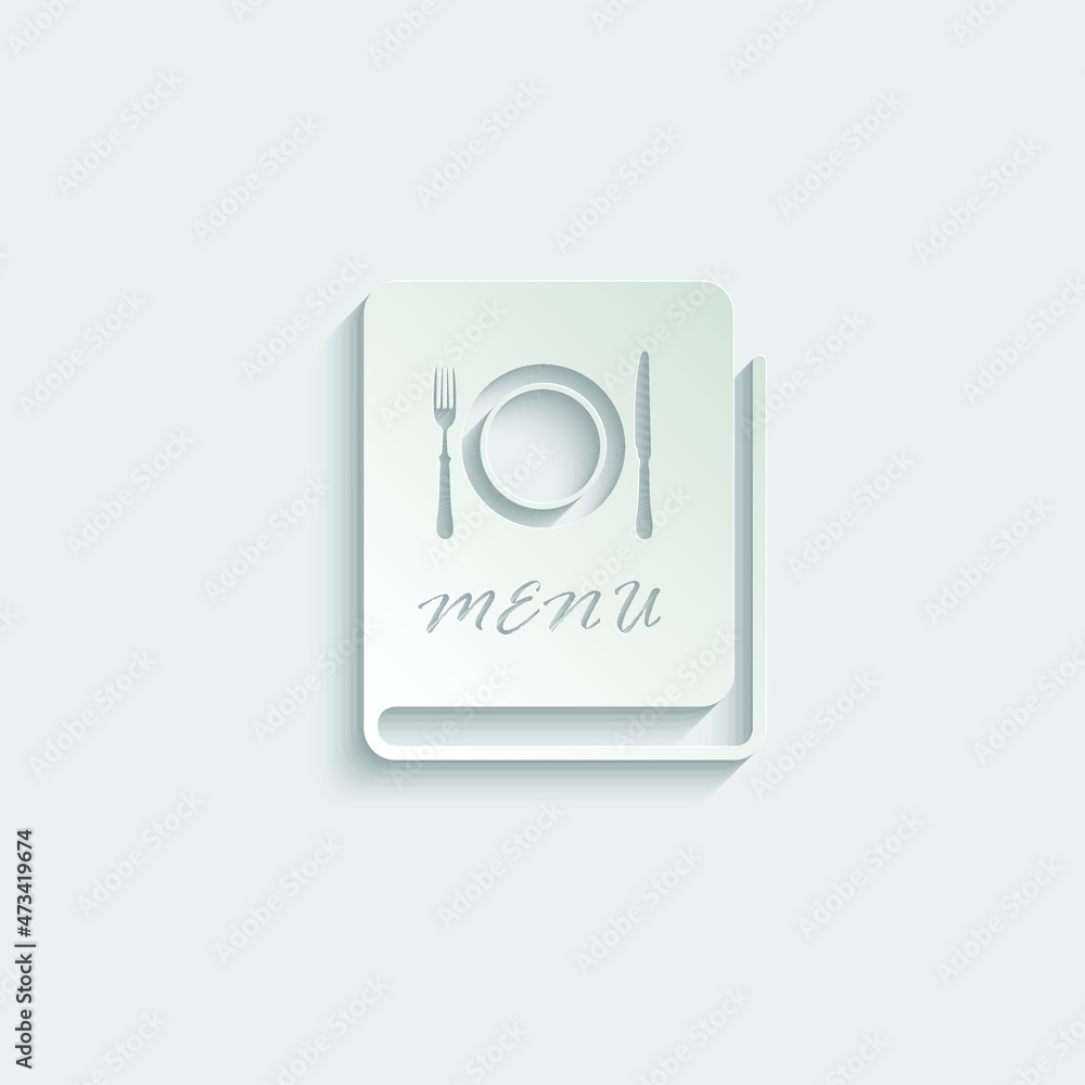Menu book - vector icon restaurant sign Menu book - vector icon restaurant sign