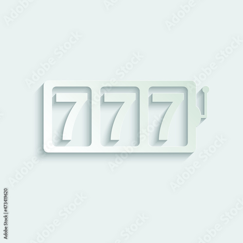 casino badge, seven, symbol of gambling vector