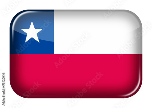 Free Download Chile web icon rectangle button with clipping path 3d illustration - GFXLoad