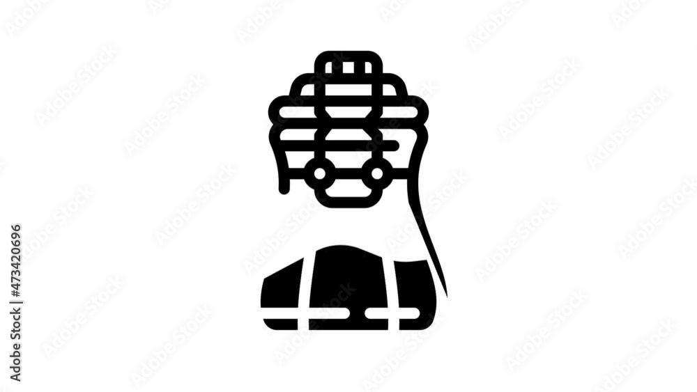 spice jar animated line icon spice jar sign. isolated on white background